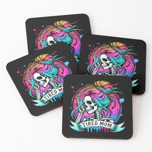 Item preview, Tired Mom Skeleton - Funny and Colorful Mom Life Design designed and sold by DrawHandArt.