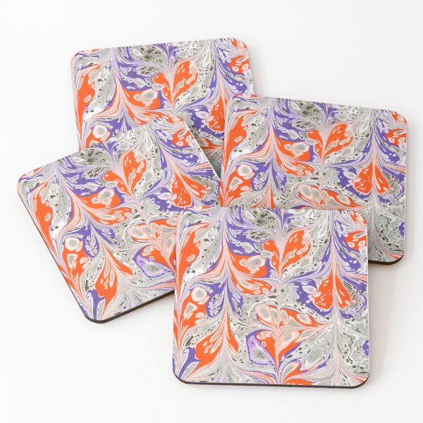 Item preview, Dynamic Marbled Tiger of Orange and Purple designed and sold by ColorStudio864.