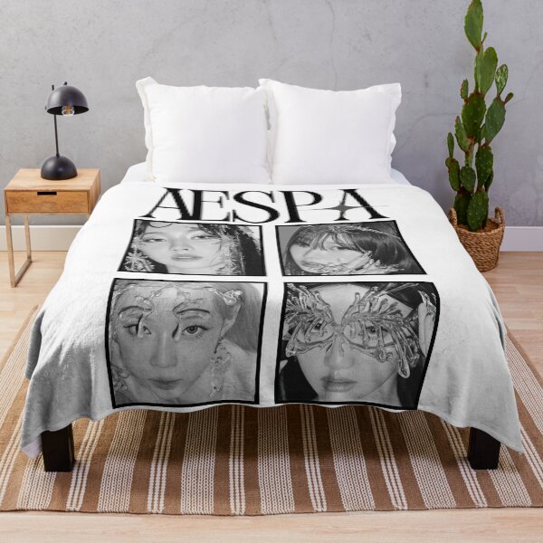 Item preview, Aespa Group Members Y2K Preppy Blank And White Collage Design designed and sold by HELL0WBELLO.