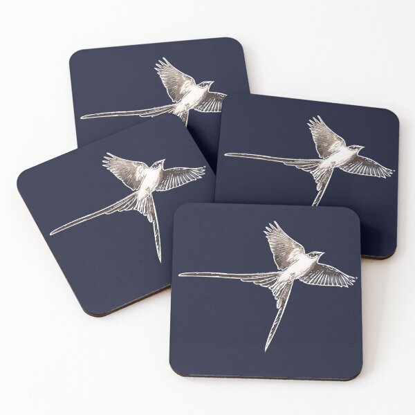 Item preview, Fork-tailed Flycatcher Flying White Alternate Design  designed and sold by designsasstultd.