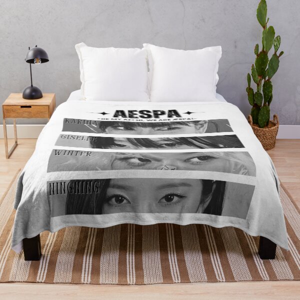 Item preview, Aespa Group Eye Members Y2K Preppy Blank And White Collage Design designed and sold by HELL0WBELLO.