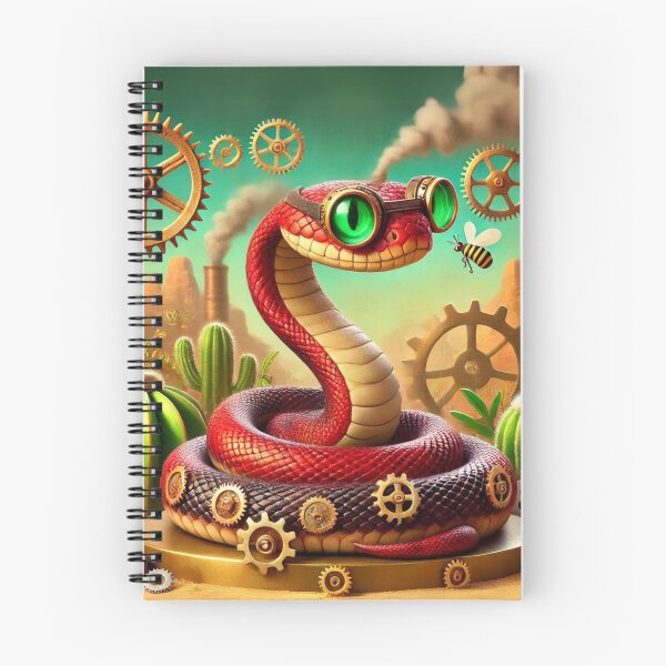 Item preview, Steampunk Red Diamondback Rattlesnake designed and sold by Sillytoe.