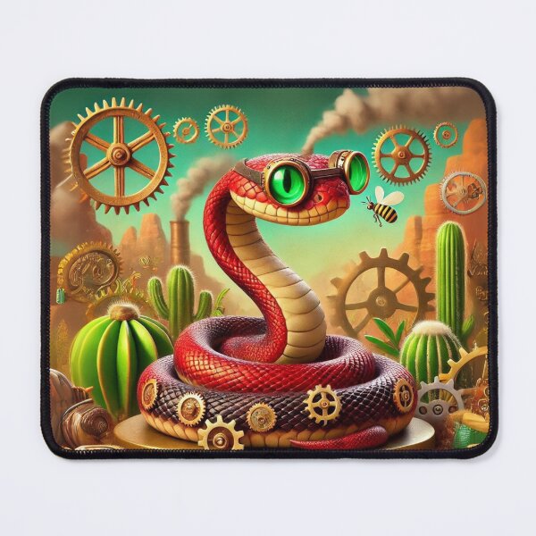Item preview, Steampunk Red Diamondback Rattlesnake designed and sold by Sillytoe.