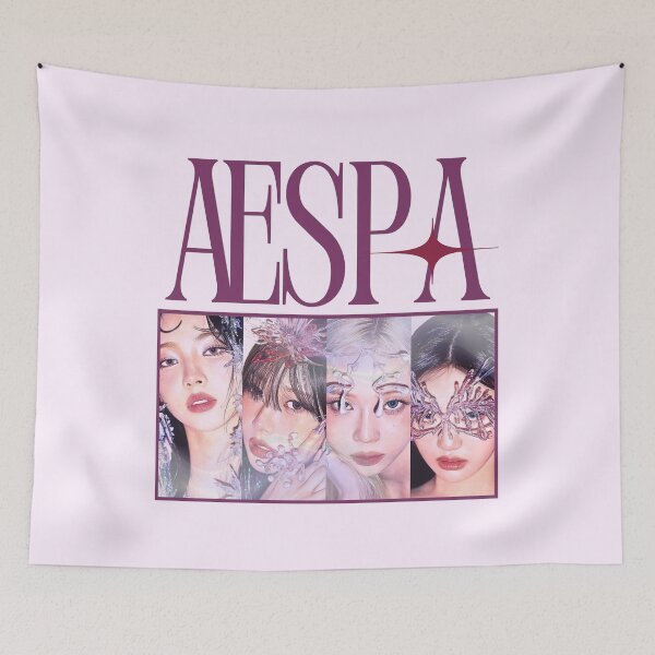 Item preview, Aespa Group Members Y2K Preppy Purple Collage Design designed and sold by HELL0WBELLO.