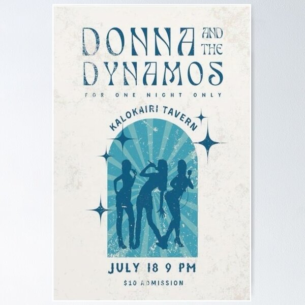 Item preview, Blue Donna and the Dynamos Fan Poster designed and sold by Mowgv.