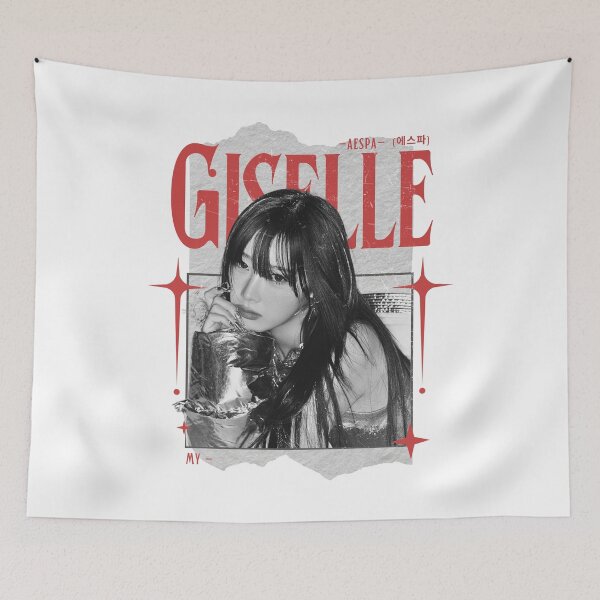 Item preview, Aespa Giselle Members Y2K Preppy Blank And Red Collage Design designed and sold by HELL0WBELLO.