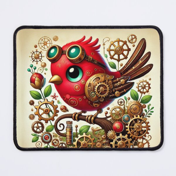 Item preview, Steampunk Red Finch designed and sold by Sillytoe.