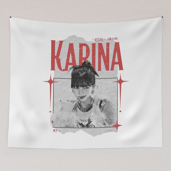 Item preview, Aespa Karina Members Y2K Preppy Blank And Red Collage Design designed and sold by HELL0WBELLO.