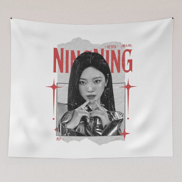 Item preview, Aespa NingNing Members Y2K Preppy Blank And Red Collage Design designed and sold by HELL0WBELLO.