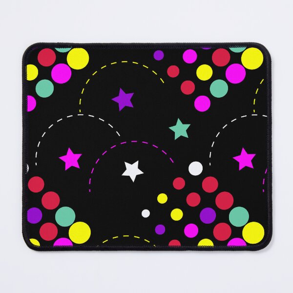 Item preview, A bright pattern of stars and circles on black designed and sold by ANVivid.