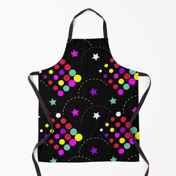 Item preview, A bright pattern of stars and circles on black designed and sold by ANVivid.