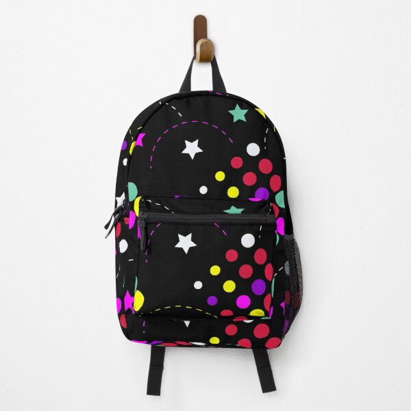 Item preview, A bright pattern of stars and circles on black designed and sold by ANVivid.