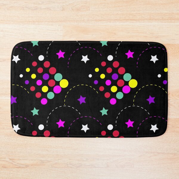 Item preview, A bright pattern of stars and circles on black designed and sold by ANVivid.