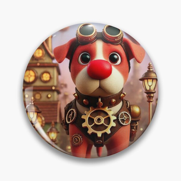 Item preview, Steampunk Red Nose Pit Bull designed and sold by Sillytoe.