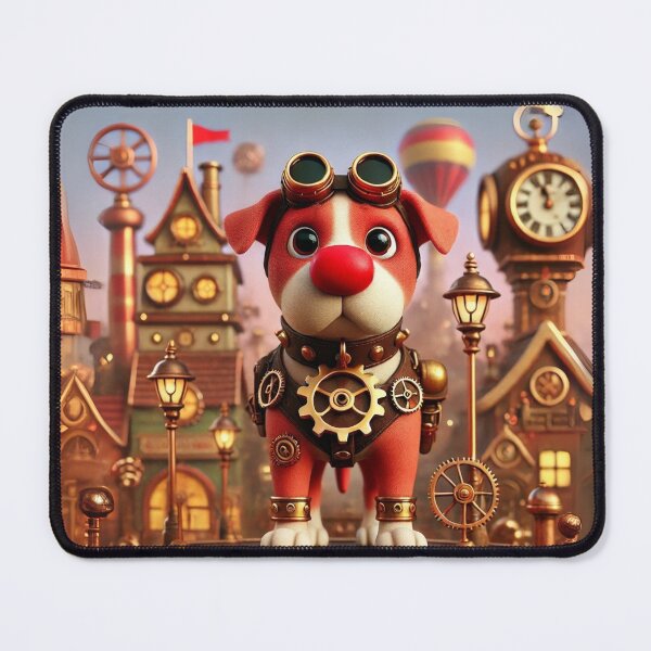 Item preview, Steampunk Red Nose Pit Bull designed and sold by Sillytoe.