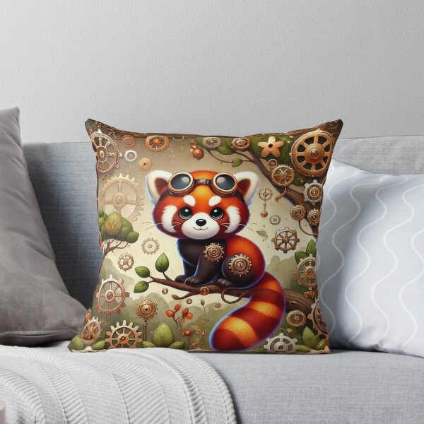 Item preview, Steampunk Red Panda in Forest designed and sold by Sillytoe.