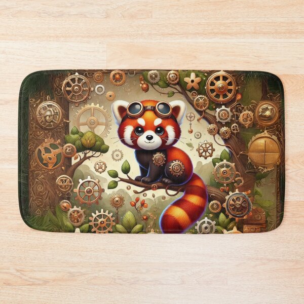 Item preview, Steampunk Red Panda in Forest designed and sold by Sillytoe.
