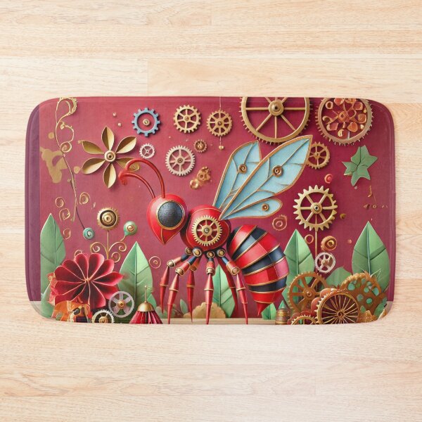 Item preview, Steampunk Red Paper Wasp designed and sold by Sillytoe.