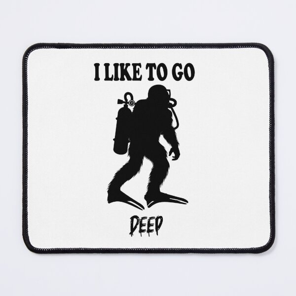 Item preview, Bigfoot Scuba Dive To deep Long Sleeve Shirt, Diving Sasquatch designed and sold by Papinour.