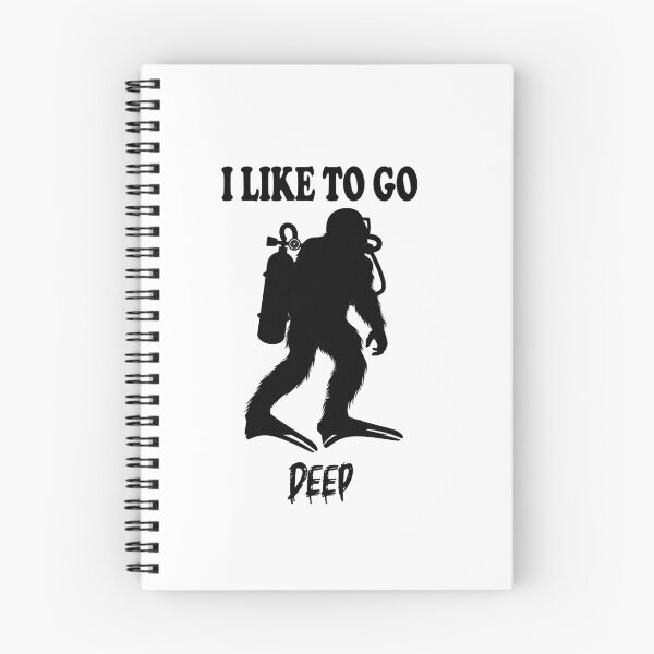 Item preview, Bigfoot Scuba Dive To deep Long Sleeve Shirt, Diving Sasquatch designed and sold by Papinour.