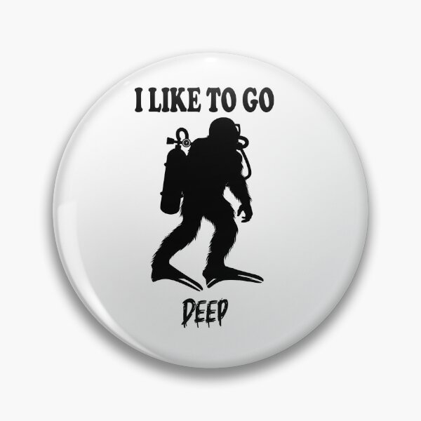 Item preview, Bigfoot Scuba Dive To deep Long Sleeve Shirt, Diving Sasquatch designed and sold by Papinour.