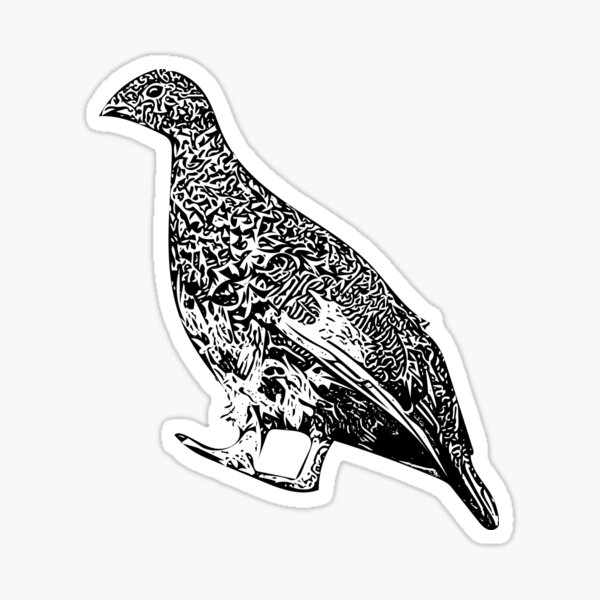 Item preview, White-tailed Ptarmigan Black Design  designed and sold by designsasstultd.