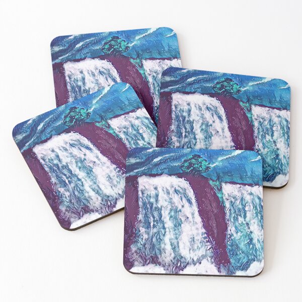 Item preview, Waterfall painting designed and sold by DoodlesDivine.