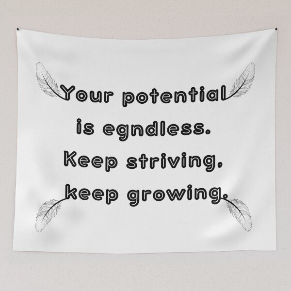 Item preview, Endless Potential - Keep Striving, Keep Growing designed and sold by StickersOfficiel.