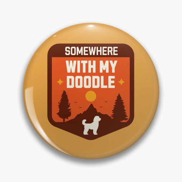 Item preview, Somewhere With My Doodle Vintage Hiking Camping Gift designed and sold by Guarddogdrive.