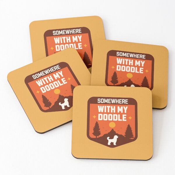 Item preview, Somewhere With My Doodle Vintage Hiking Camping Gift designed and sold by Guarddogdrive.
