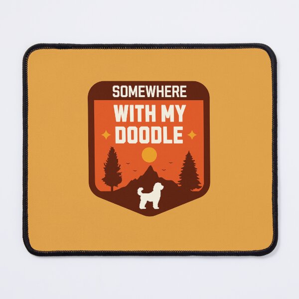 Item preview, Somewhere With My Doodle Vintage Hiking Camping Gift designed and sold by Guarddogdrive.
