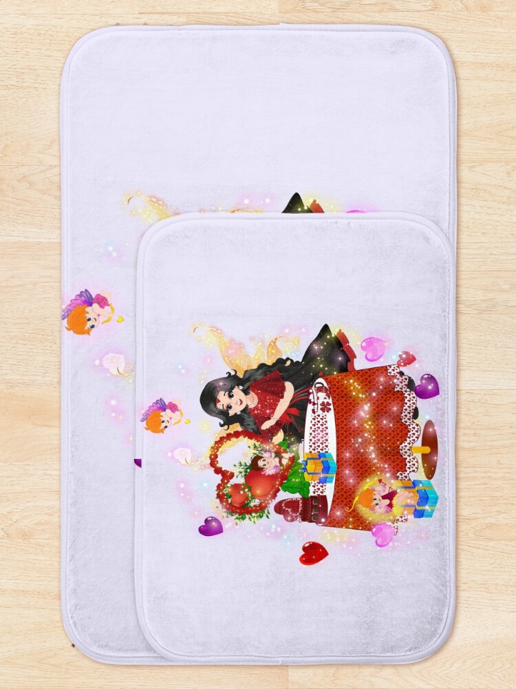 Thumbnail 5 of 6, Bath Mat, Hallie's Valentine Shop~Decorating For Valentine's Day designed and sold by FairyBookClub.