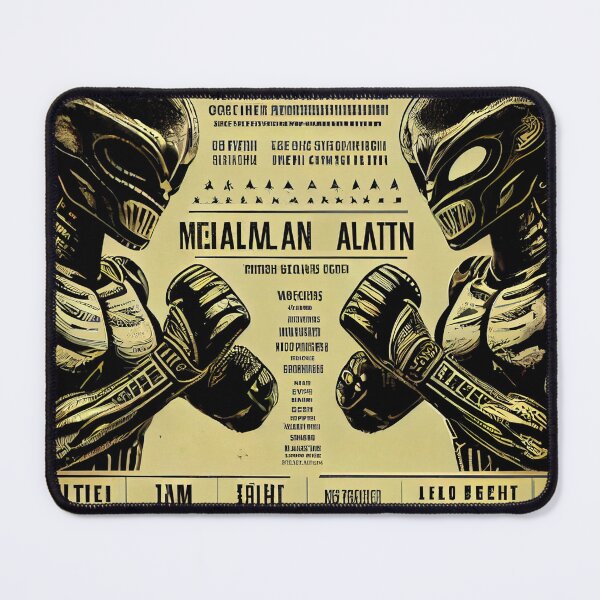 Item preview, Galactic Fight Night: Meialmlan vs Alattn (Alien Warriors in a Futuristic UFC Showdown) designed and sold by ZGigerBarker.