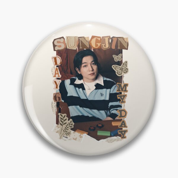 Item preview, DAY6 Sungjin Members Retro Scrapbook Brown Collage Design designed and sold by HELL0WBELLO.