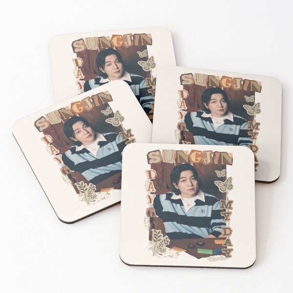 Item preview, DAY6 Sungjin Members Retro Scrapbook Brown Collage Design designed and sold by HELL0WBELLO.