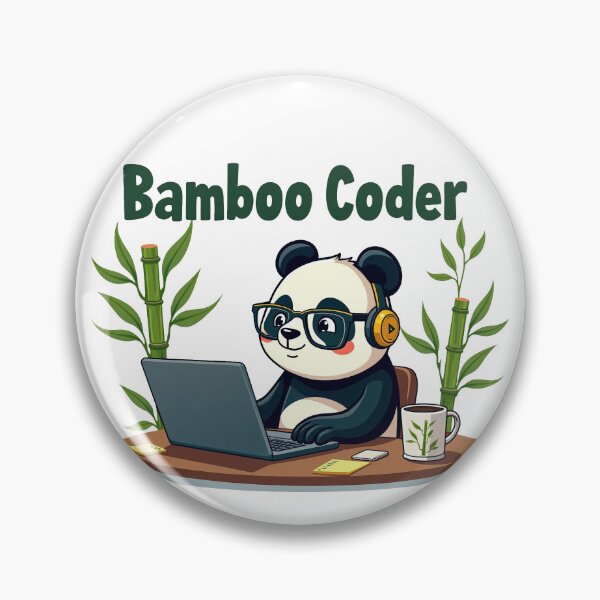 Item preview, Cute Bamboo Coder Panda designed and sold by Bulwshop.