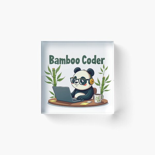 Item preview, Cute Bamboo Coder Panda designed and sold by Bulwshop.