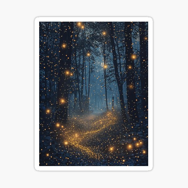 Item preview, Enchanted Forest of Fireflies designed and sold by oanaunciuleanu.