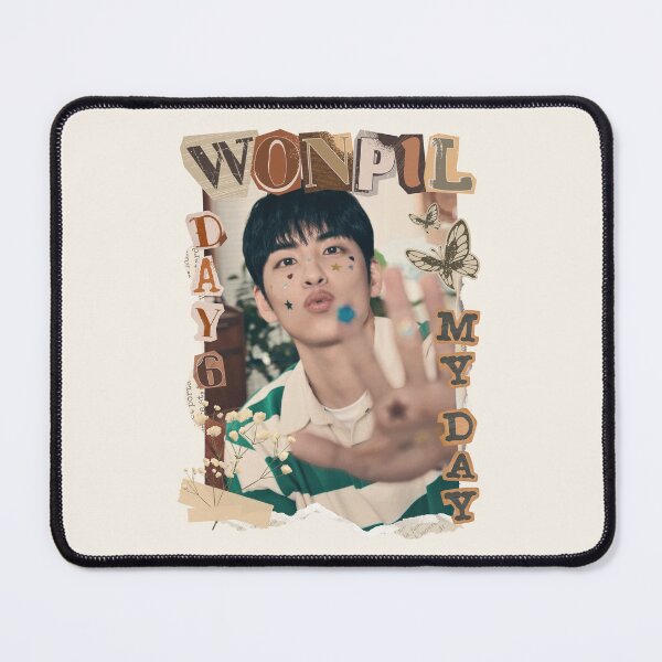Item preview, DAY6 Wonpil Members Retro Scrapbook Brown Collage Design designed and sold by HELL0WBELLO.
