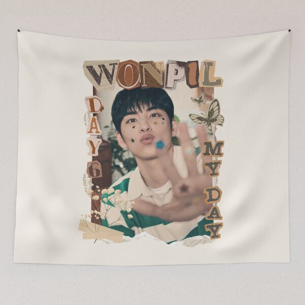 Item preview, DAY6 Wonpil Members Retro Scrapbook Brown Collage Design designed and sold by HELL0WBELLO.