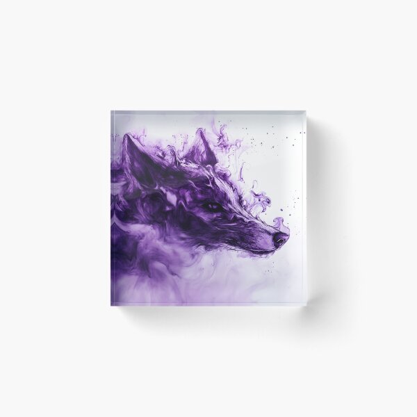 Aperçu de l'œuvre Renard violet. Dessin à l'encre à l'alcool violet. créée et vendue par EL-Lebedenko.