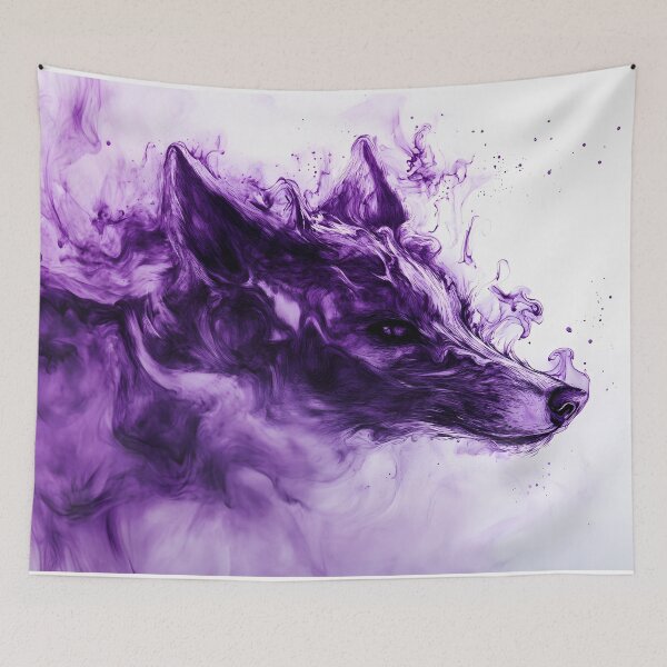 Item preview, Purple fox. Purple Alcohol Ink Art.	 designed and sold by EL-Lebedenko.
