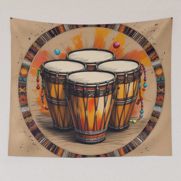 Item preview, African Spirit: Echoes of Tradition | Drums designed and sold by 'VARI'.