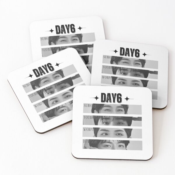 Item preview, DAY6 Group Eye Members Retro Scrapbook Black And White Collage Design designed and sold by HELL0WBELLO.