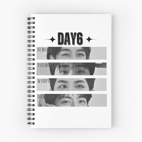 Item preview, DAY6 Group Eye Members Retro Scrapbook Black And White Collage Design designed and sold by HELL0WBELLO.