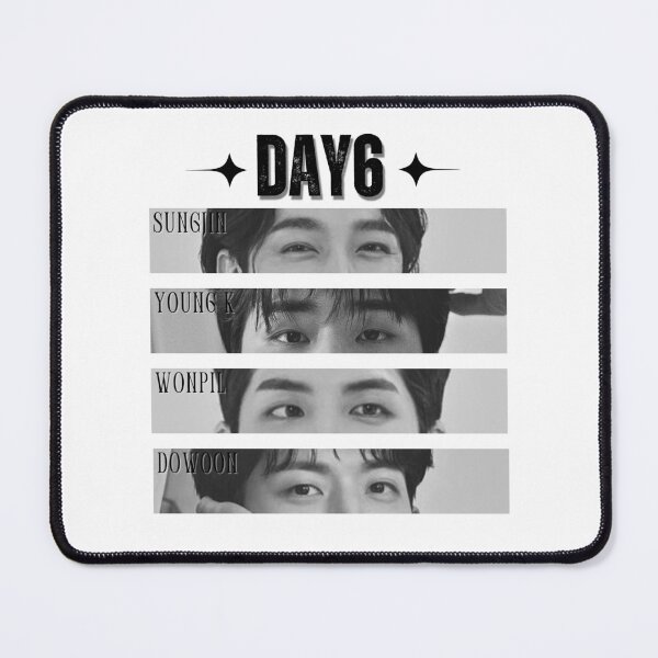 Item preview, DAY6 Group Eye Members Retro Scrapbook Black And White Collage Design designed and sold by HELL0WBELLO.