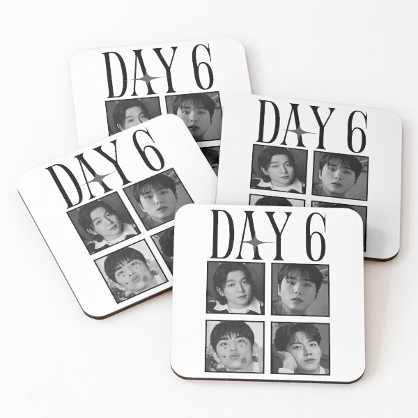 Item preview, DAY6 Group Members Retro Scrapbook Black And White Collage Design designed and sold by HELL0WBELLO.