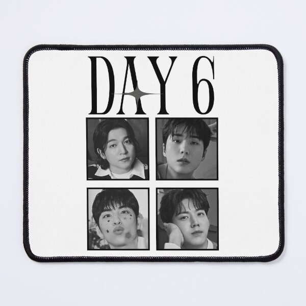 Item preview, DAY6 Group Members Retro Scrapbook Black And White Collage Design designed and sold by HELL0WBELLO.
