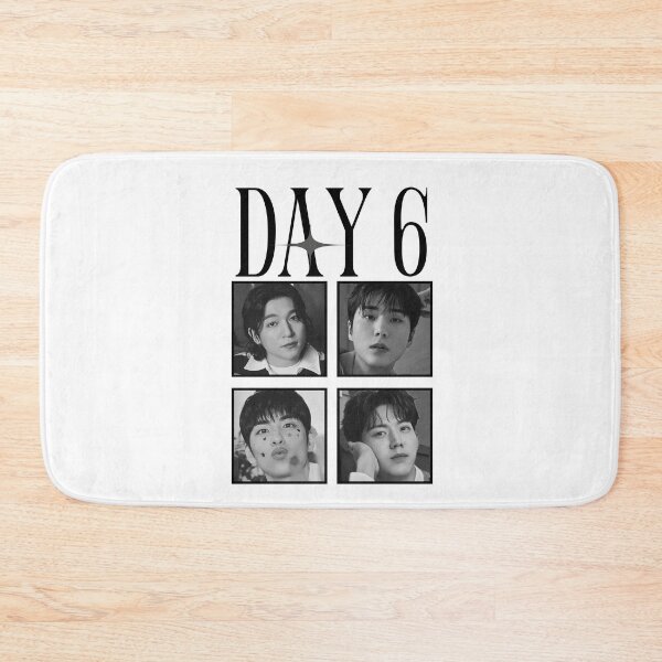 Item preview, DAY6 Group Members Retro Scrapbook Black And White Collage Design designed and sold by HELL0WBELLO.