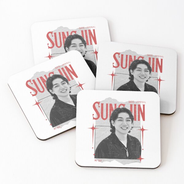 Item preview, DAY6 Sungjin Members Retro Scrapbook Black and Red Collage Design designed and sold by HELL0WBELLO.